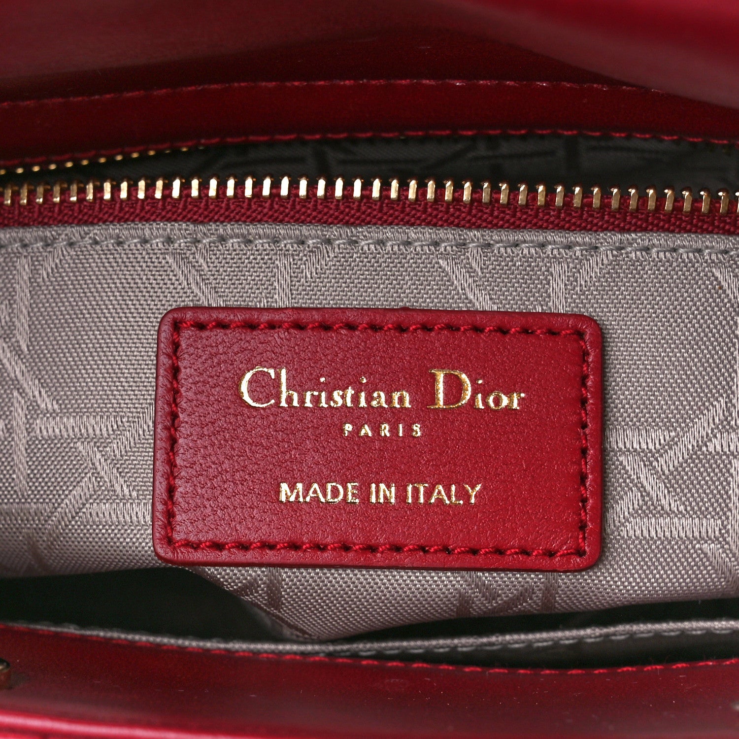 Christian Dior Lambskin Cannage Small Lucky Badges My Lady Dior Red 6 of 14