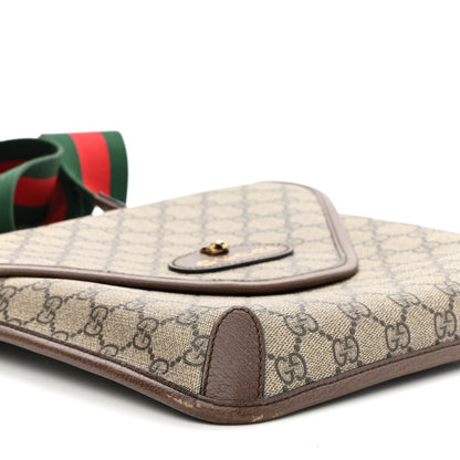 Gucci GG Supreme Monogram Web Medium Neo Vintage Flap Messenger Bag Beige New Acero 8 of 9