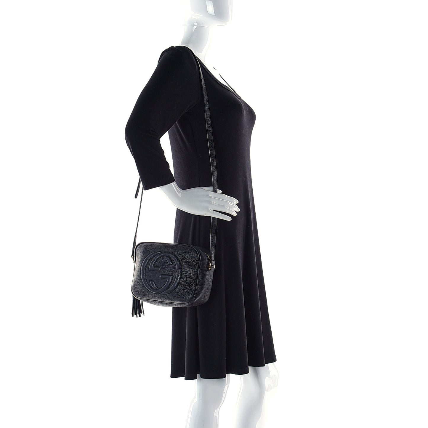 Pebbled Calfskin Small Soho Disco Bag Camelia
