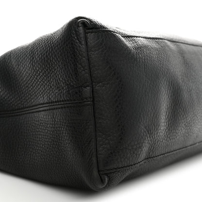 Gucci Pebbled Calfskin Medium Soho Chain Shoulder Bag Black 9 of 13