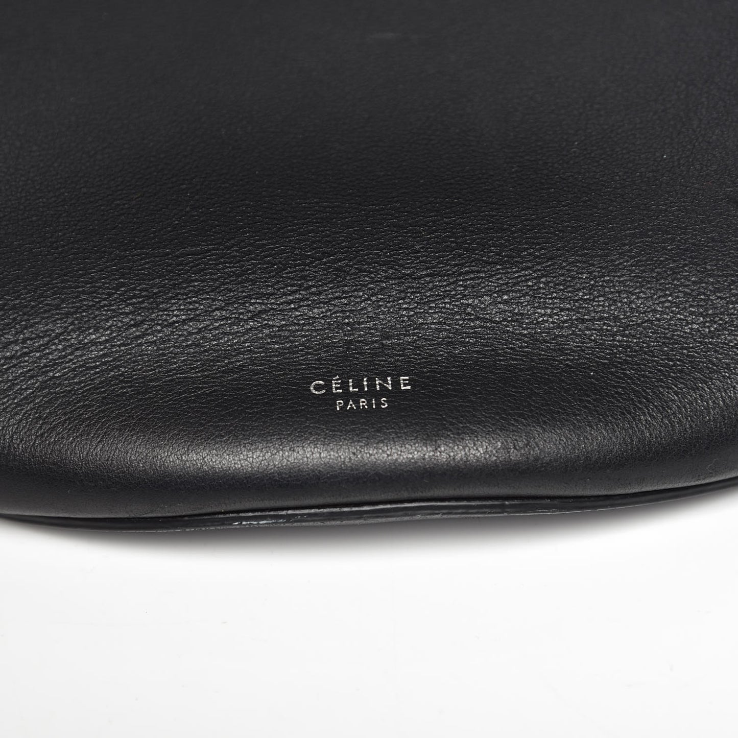 Smooth Calfskin Long Strap Big Bucket Bag Black