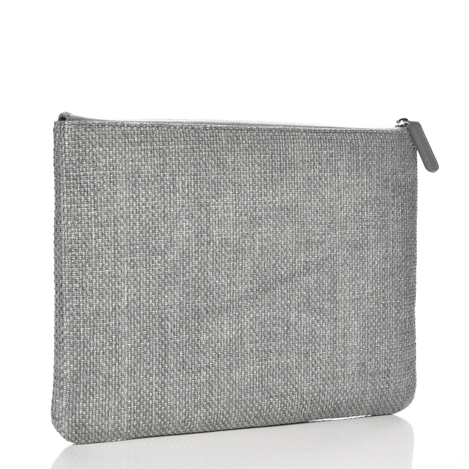 Chanel Canvas Large Deauville Pouch Grey 3 of 7