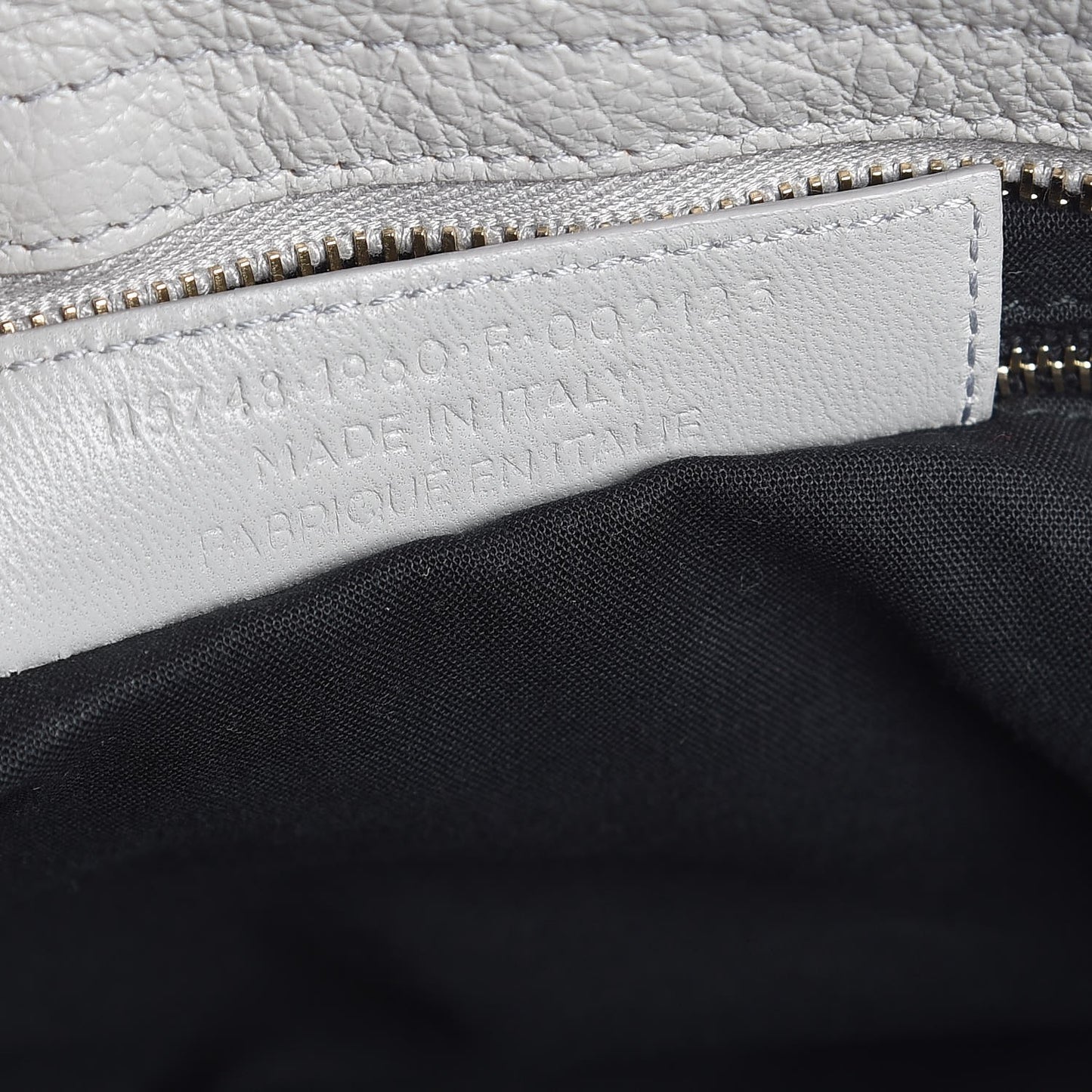 BALENCIAGA Chevre Gold Metallic Edge City Gris Perle