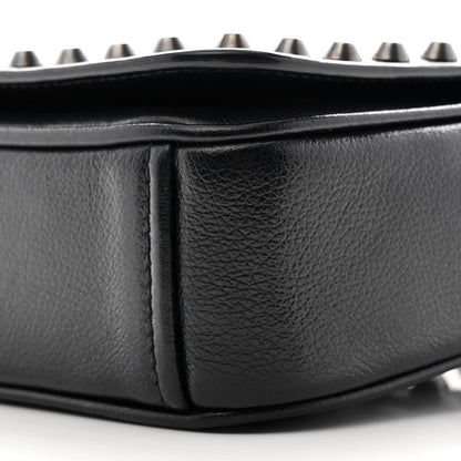 Prada Glace Calfskin Studded Crossbody Black 10 of 10