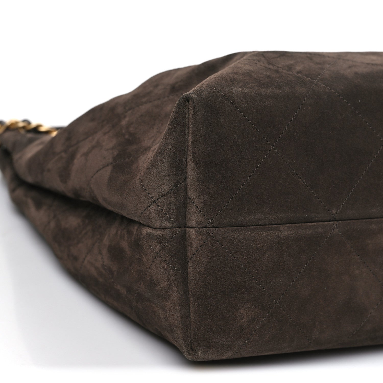 Chanel Suede Calfskin Lambskin Quilted Maxi Hobo Dark Brown 9 of 11