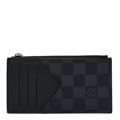 Louis Vuitton Damier Graphite Taiga Coin Card Holder 1 of 7
