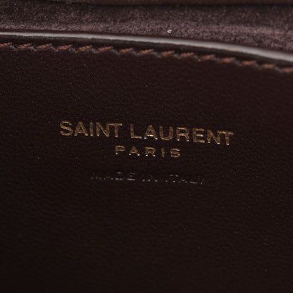 Saint Laurent Patent Calfskin Le 5 A 7 Mini Hobo Spicy Chocolate 6 of 13