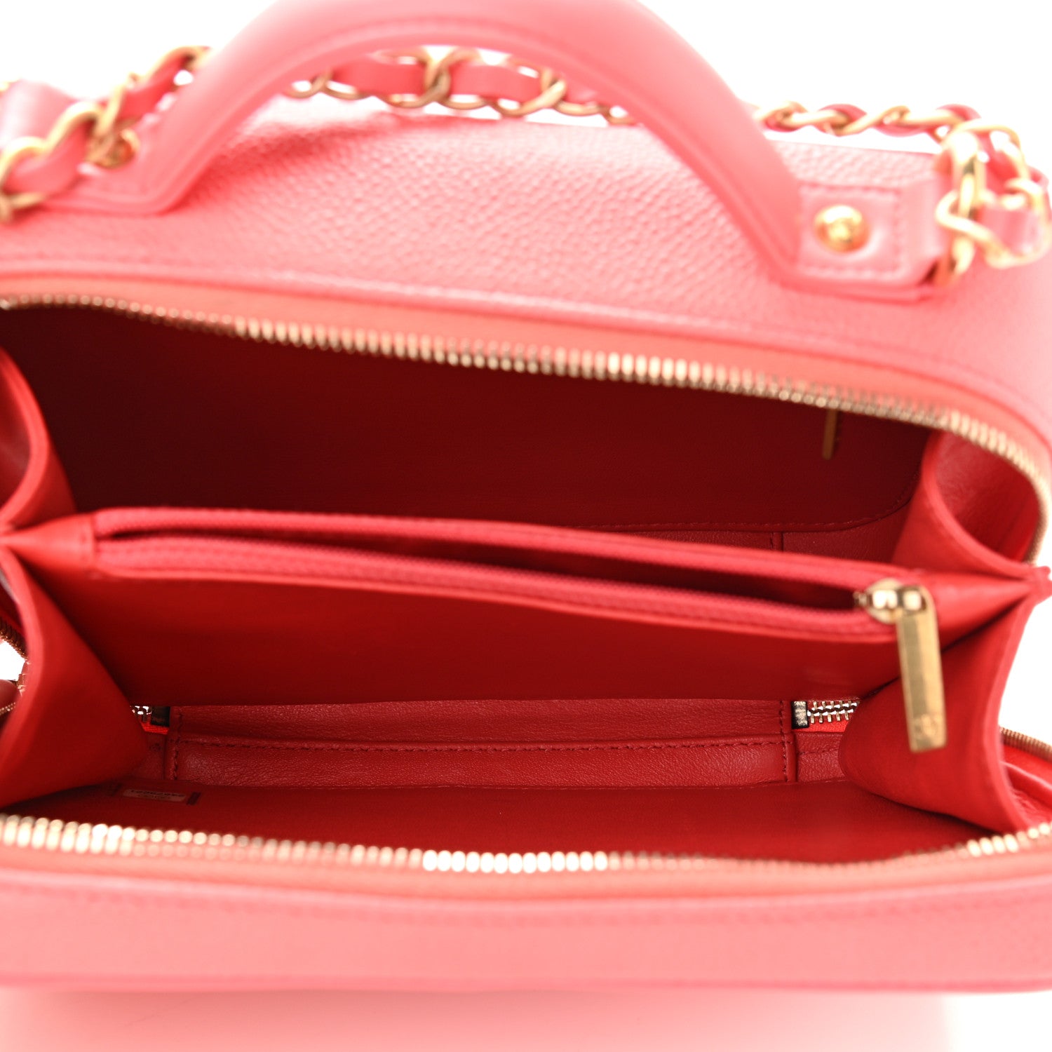Chanel Caviar Quilted Medium CC Filigree Vanity Case Coral 4 of 11