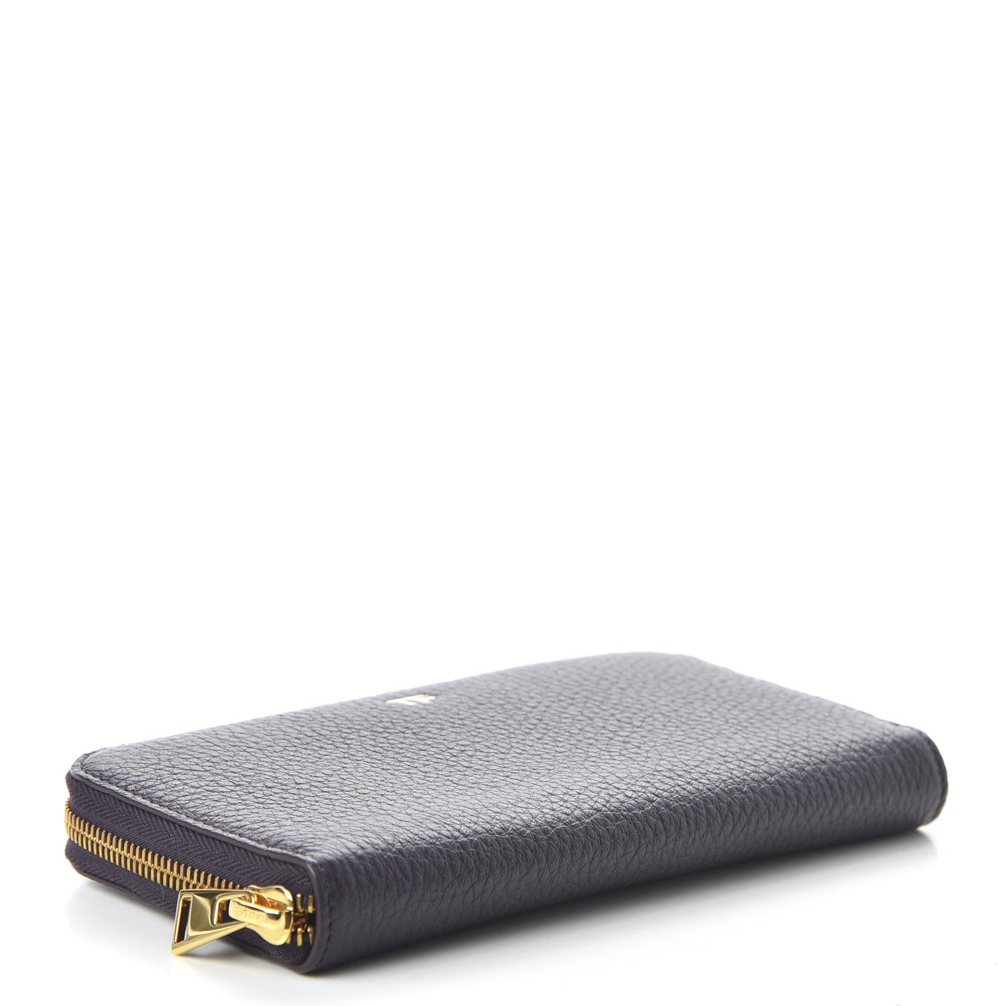 Grained Calfskin TF Zip Around Wallet Dark Purple