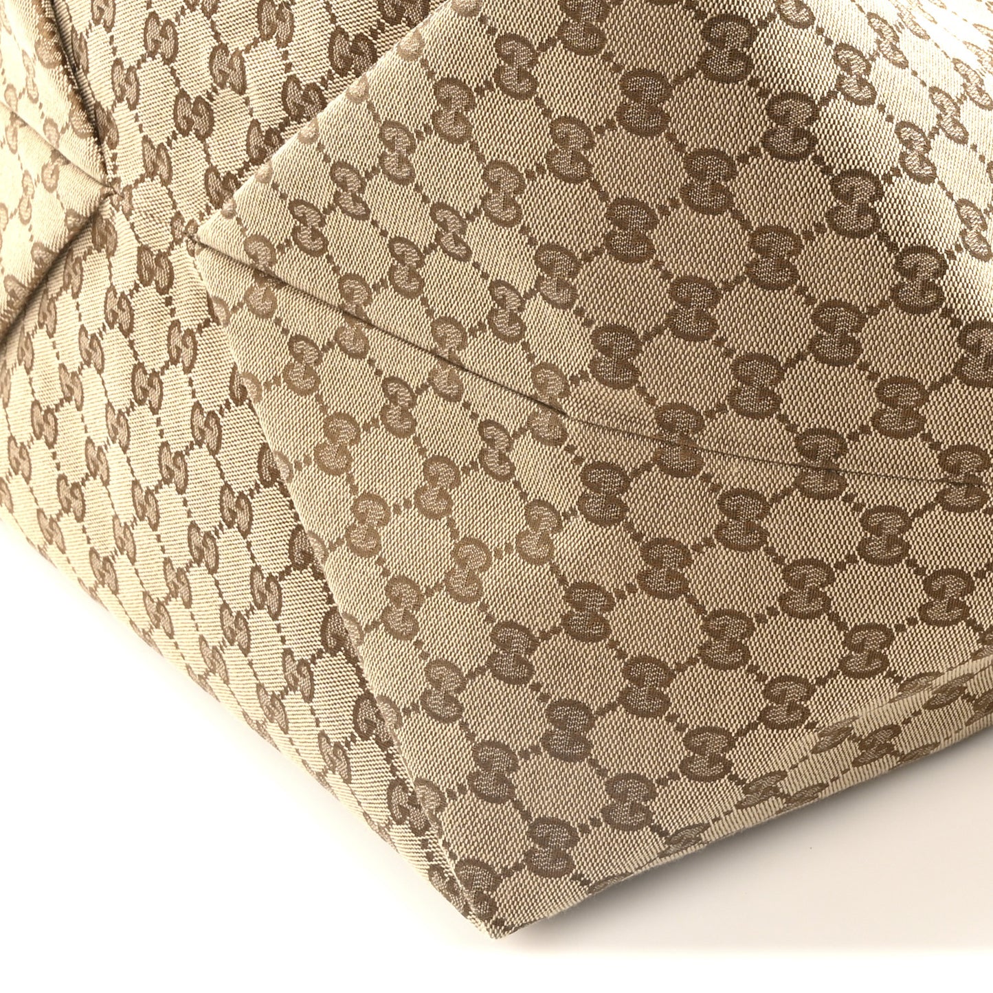 GG Supreme Monogram Web Medium Totissima Shopping Tote Beige Ebony