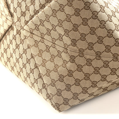 Gucci GG Supreme Monogram Web Medium Totissima Shopping Tote Beige Ebony 10 of 11
