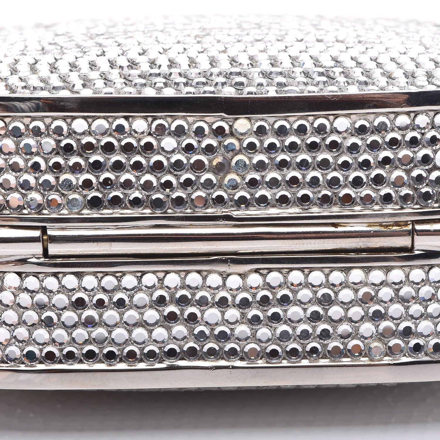 Judith Leiber Crystal Minaudiere Clutch Silver 8 of 10