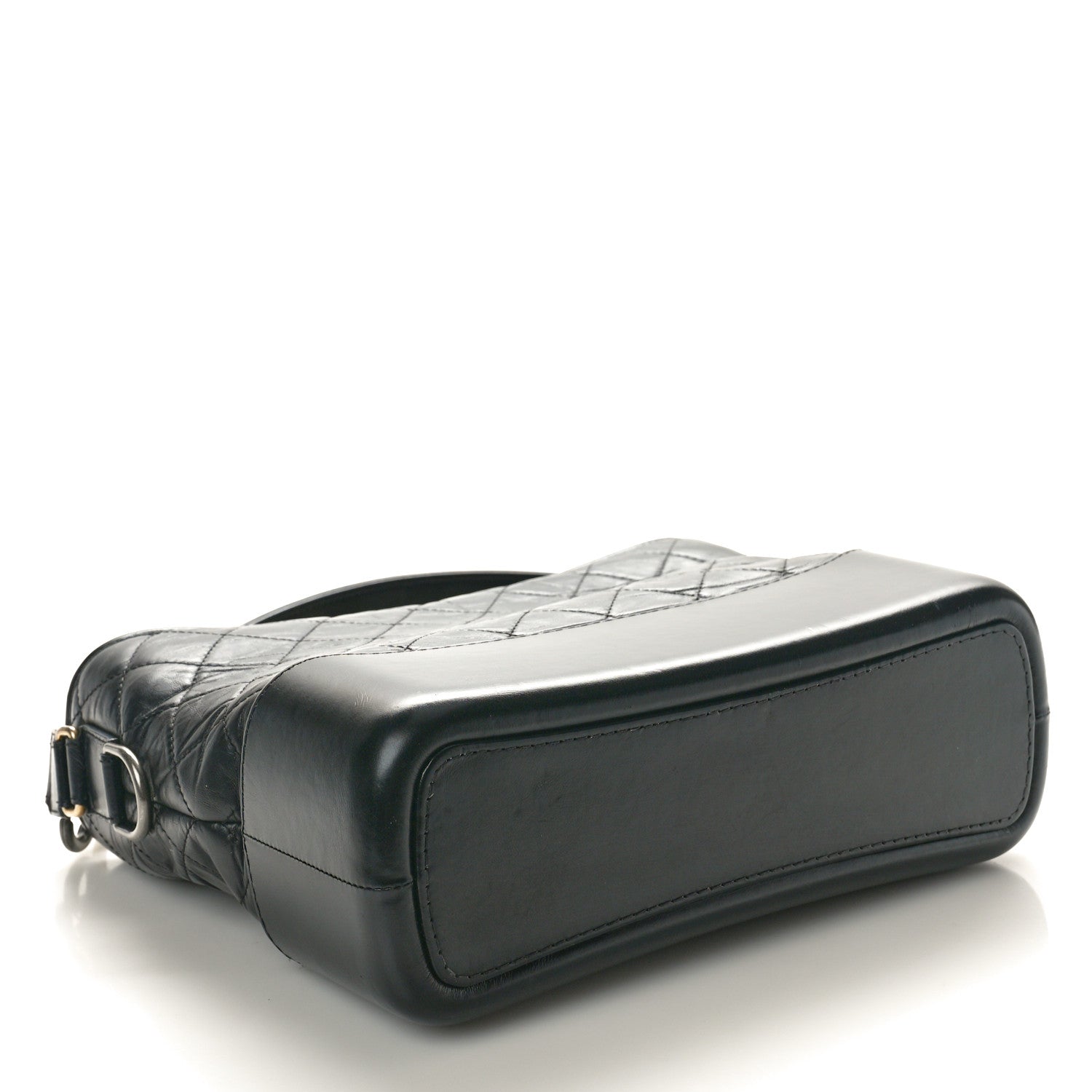 Chanel Aged Smooth Calfskin Quilted Medium Gabrielle Logo Hobo Black 5 of 11