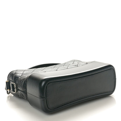 Chanel Aged Smooth Calfskin Quilted Medium Gabrielle Logo Hobo Black 5 of 11