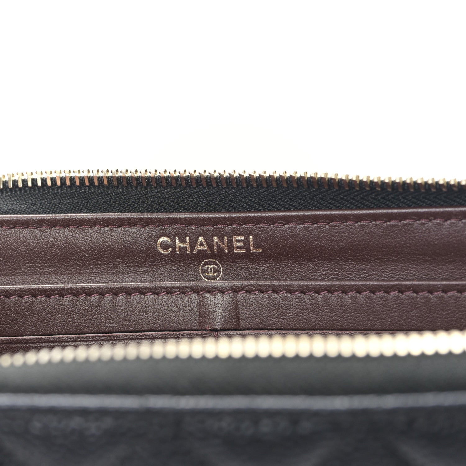 Chanel Caviar Quilted Zip Around Clutch Wallet Black 6 of 11