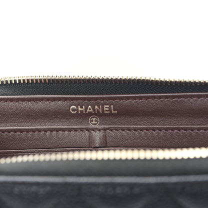 Chanel Caviar Quilted Zip Around Clutch Wallet Black 6 of 11