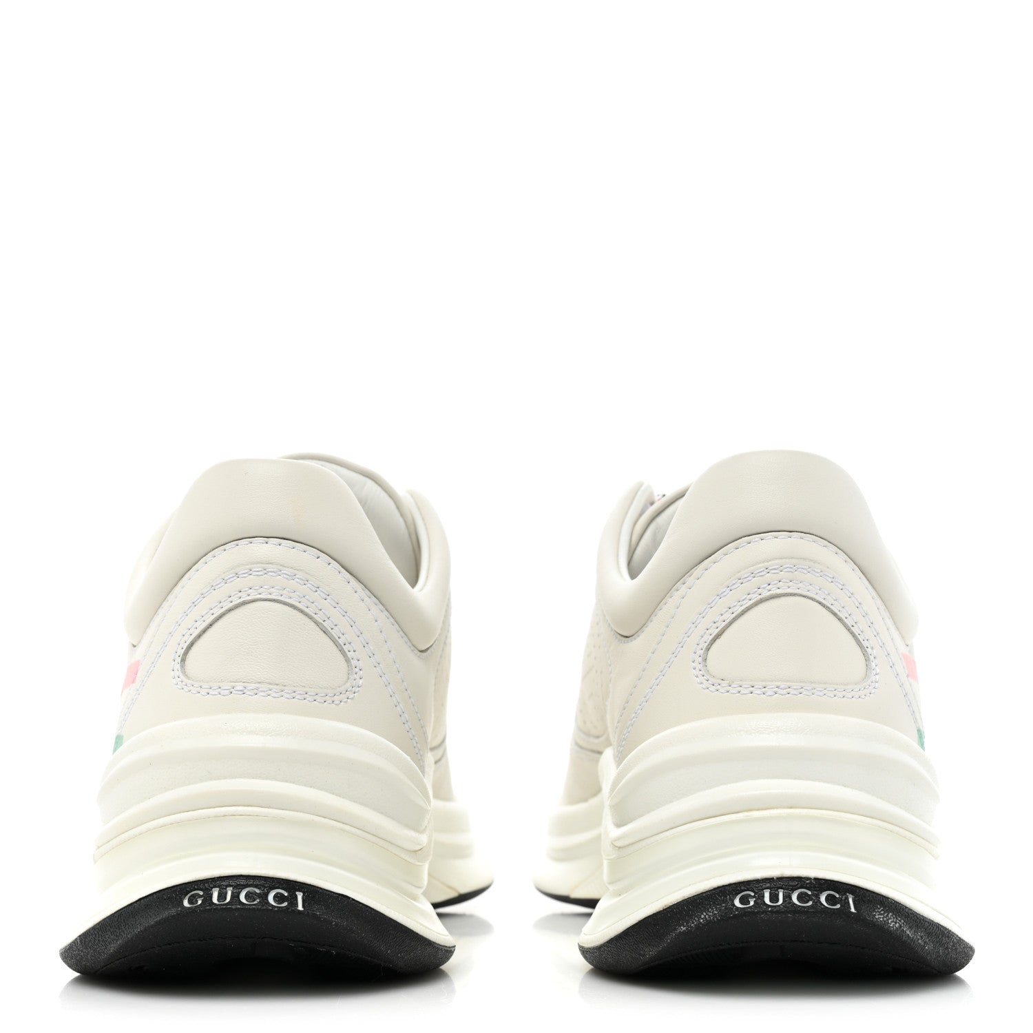Gucci Ultralight Plutone Calfskin Womens Gucci Run Sneakers 37.5 Great White 4 of 10