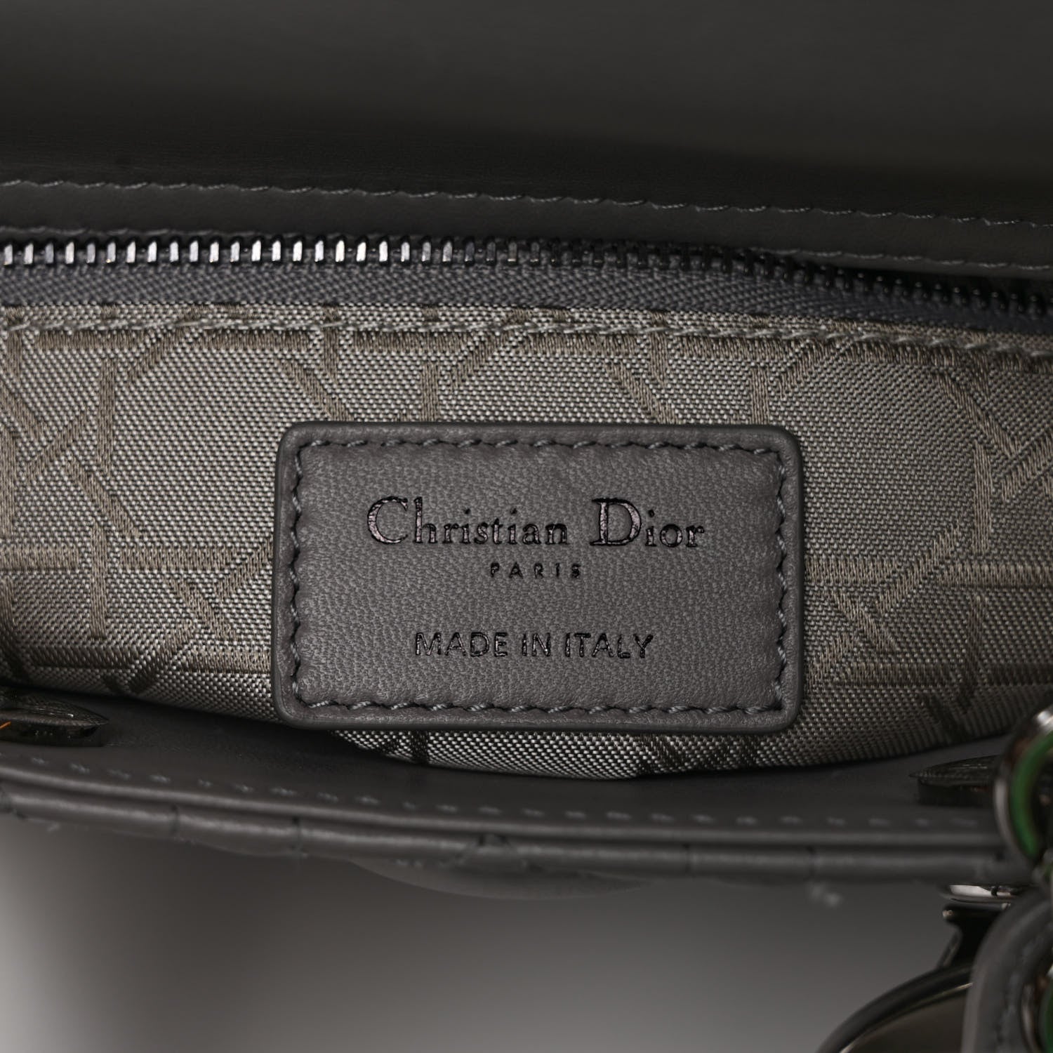 Christian Dior Lambskin Cannage Small My ABCDior Lady Dior Grey 6 of 10