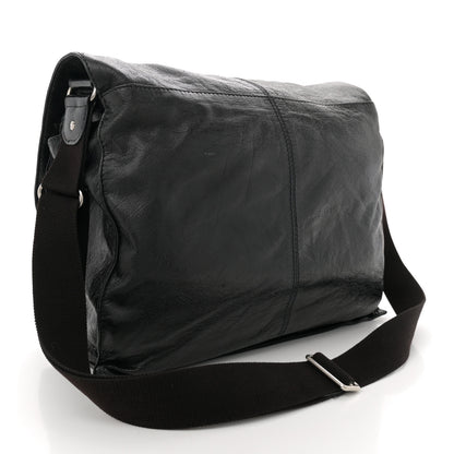 Balenciaga Agneau Arena Foldover Messenger Black 2 of 12