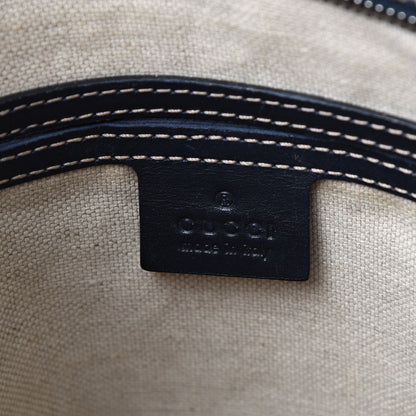 Gucci GG Supreme Monogram Small Flat Side Zip Messenger Bag Beige Blue 5 of 9