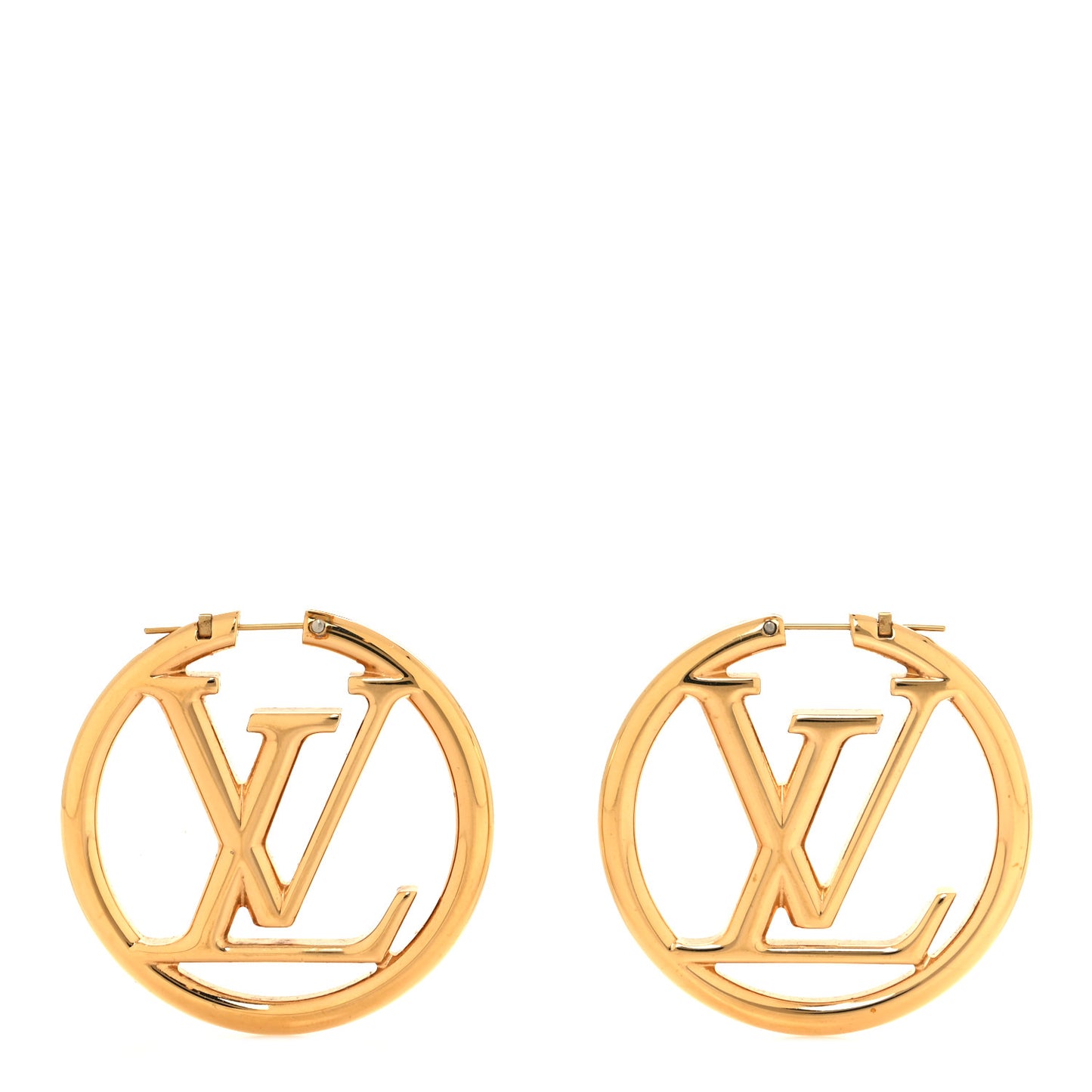 Metal Louise Hoop Earrings Gold