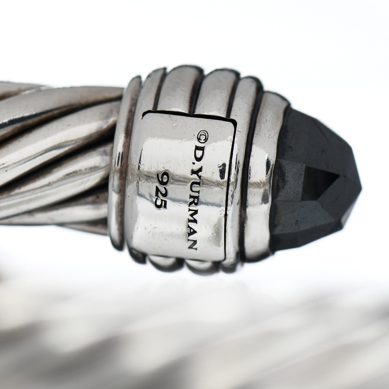 David Yurman Sterling Silver Hematine 10mm Cable Classics Bracelet 4 of 4