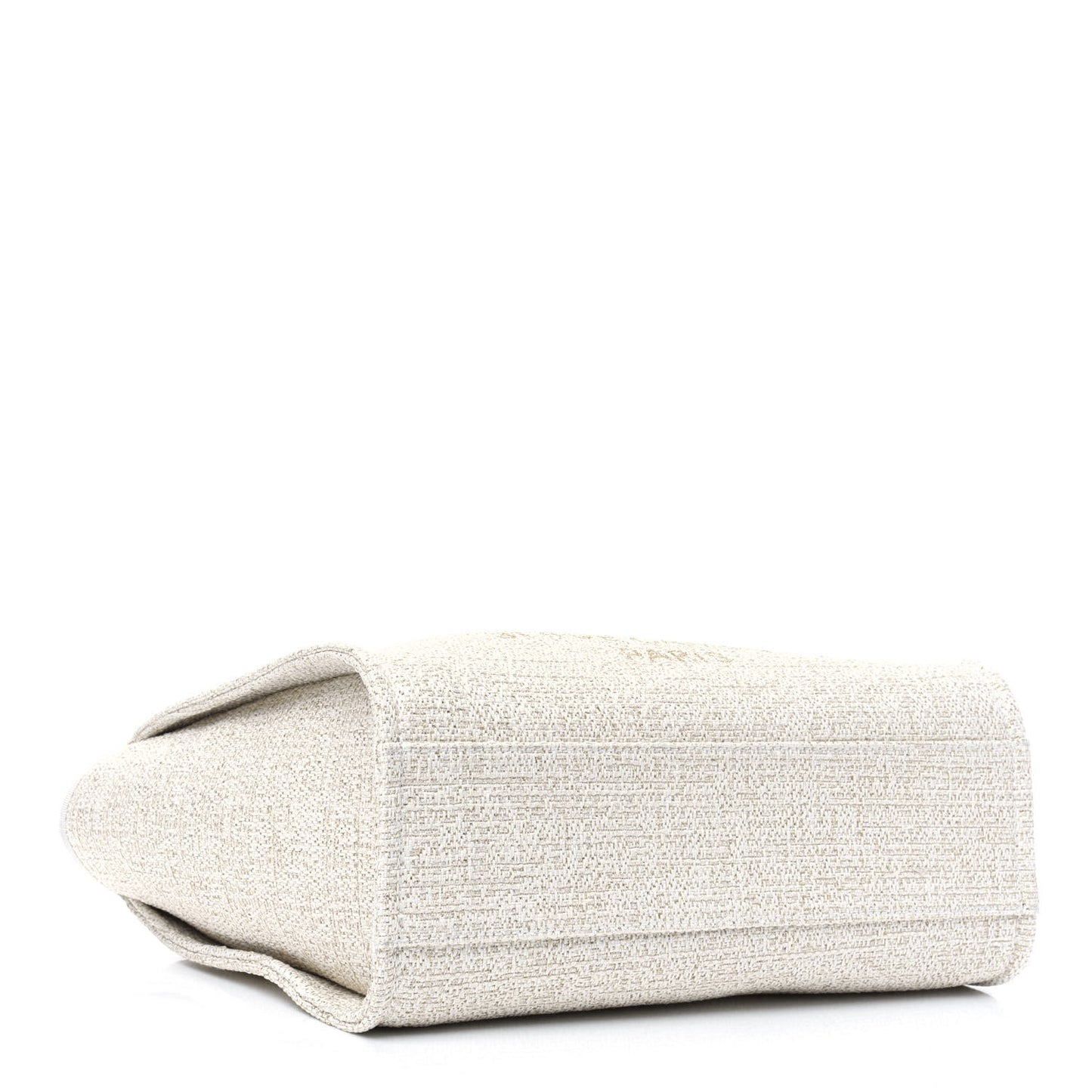 Lurex Boucle Small Deauville Tote Ivory