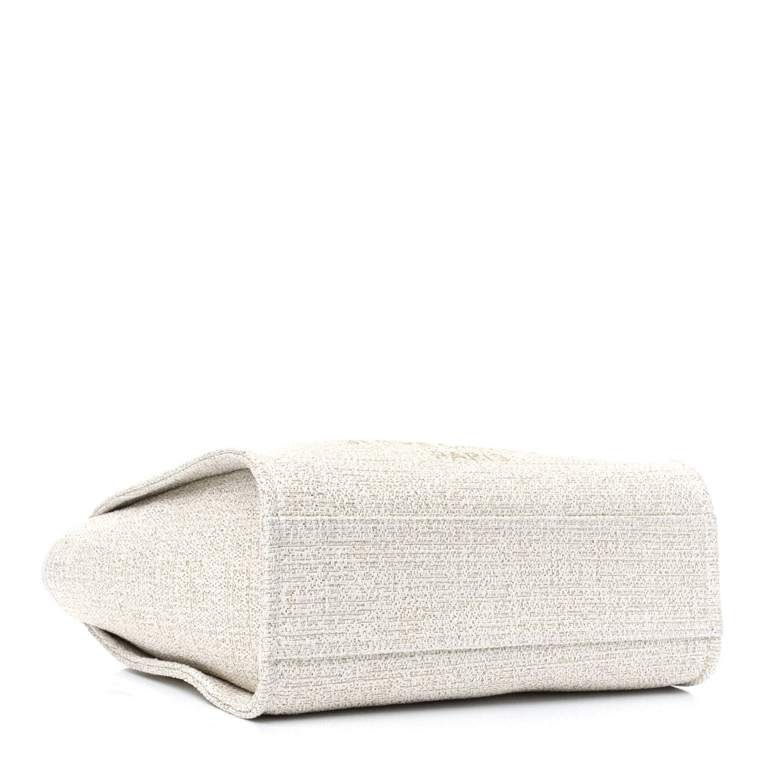 Chanel Lurex Boucle Small Deauville Tote Ivory 4 of 10