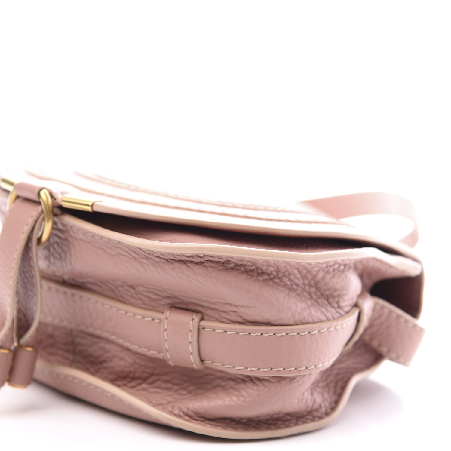 Chloe Grained Calfskin Small Marcie Saddle Bag Anemone Pink 9 of 11