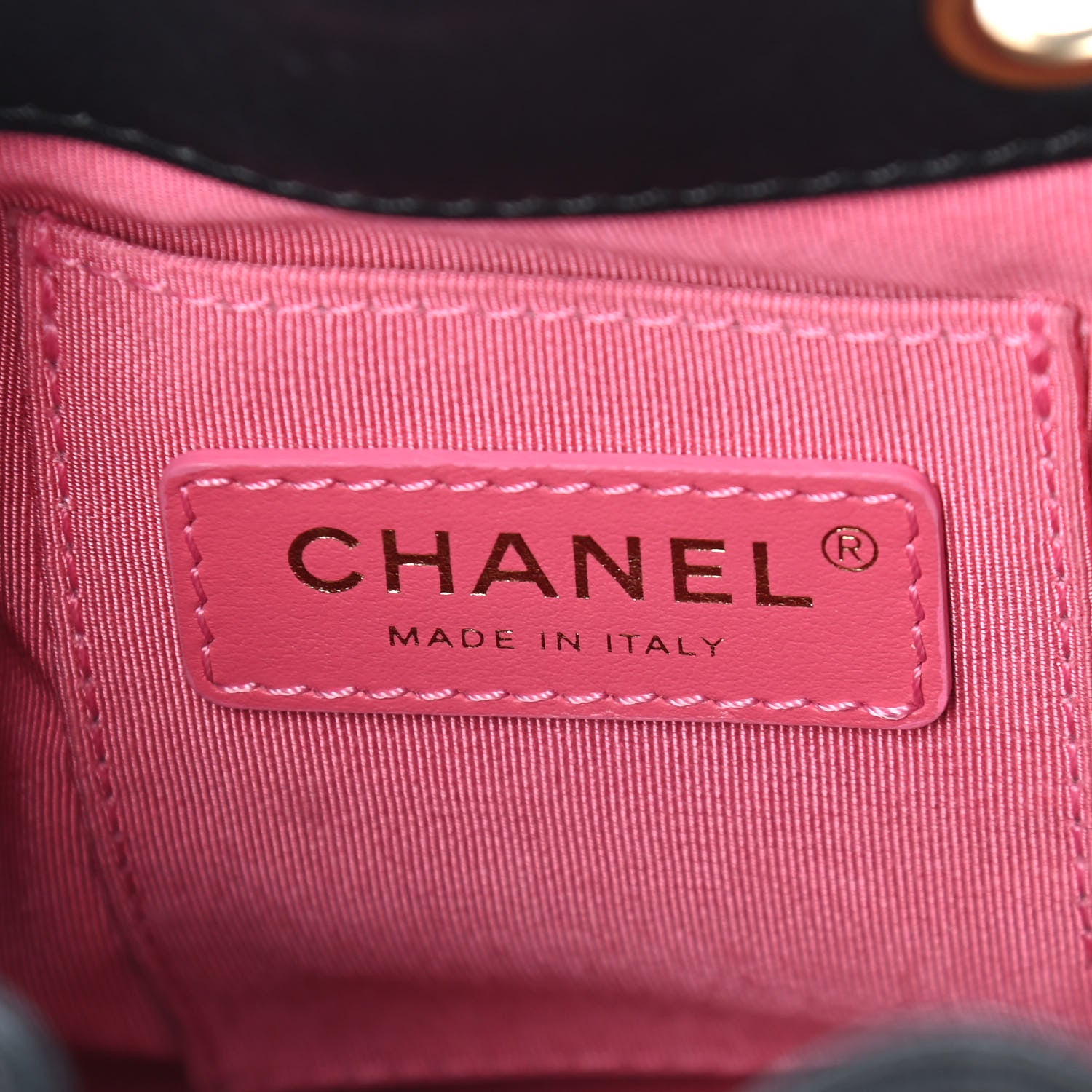 Chanel Lambskin Calfskin Quilted Strass Mania Mini Drawstring Bucket Bag Black 6 of 9