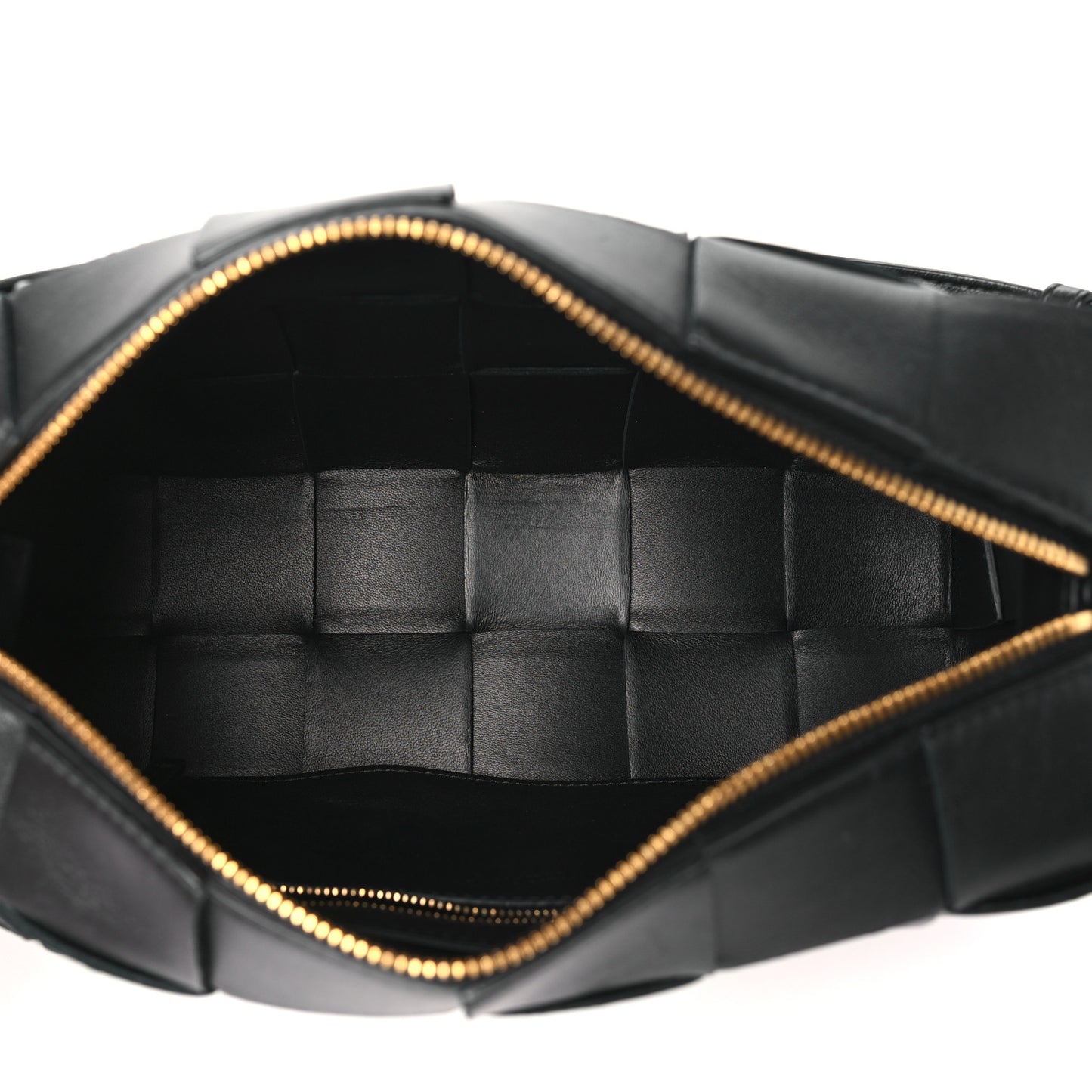 Lambskin Maxi Intrecciato Brick Cassette Bag Black
