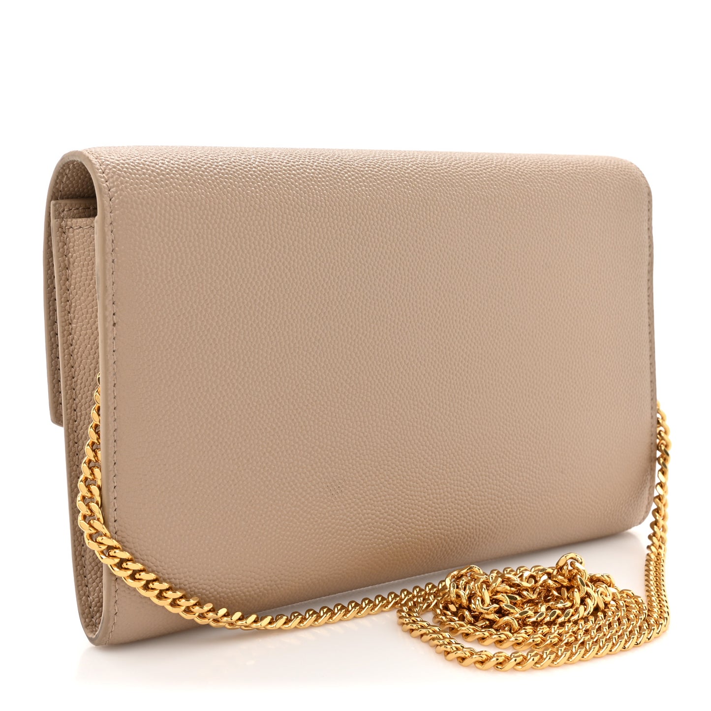 Grain De Poudre Monogram Uptown Chain Wallet Dark Beige