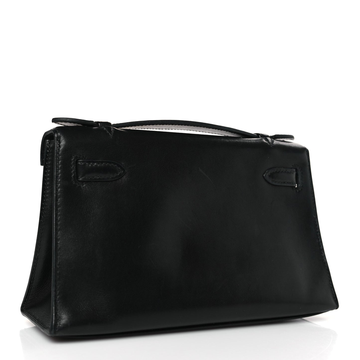 Tadelakt Kelly Pochette Clutch Black