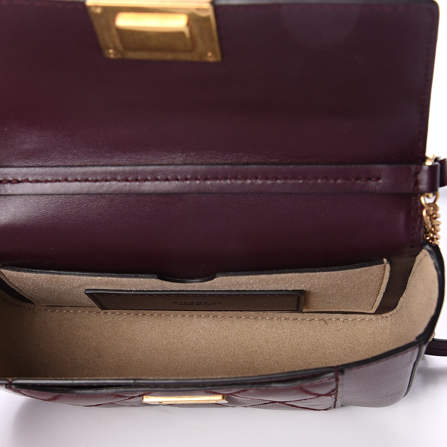 Givenchy Goatskin Quilted GV3 Mini Pocket Convertible Bag Aubergine 4 of 7