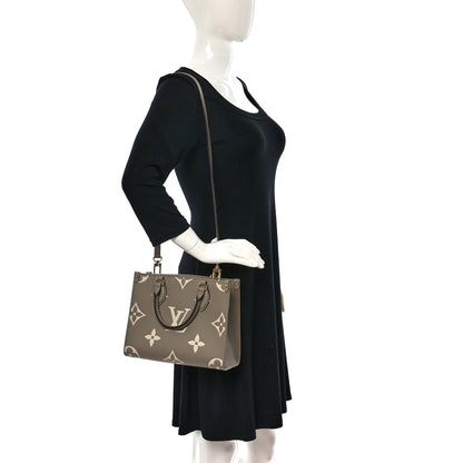 Louis Vuitton Empreinte Monogram Giant Onthego PM Tourterelle Creme 3 of 9