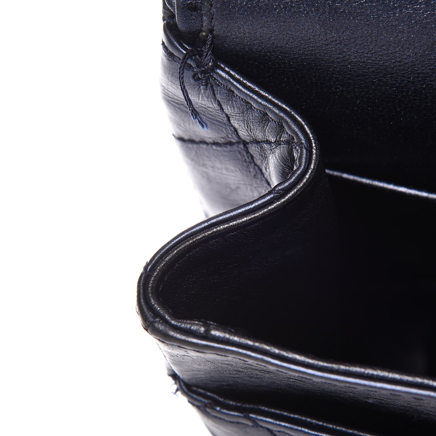 Metallic Calfskin Quilted 2.55 Reissue 227 Flap Dark Navy Blue