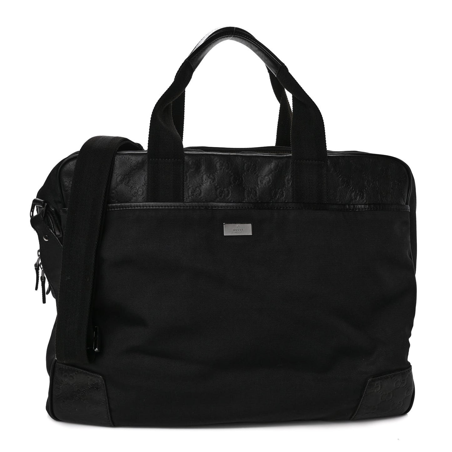 Guccissima Nylon Briefcase Black