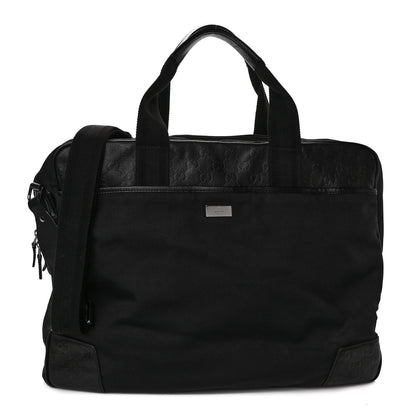 Gucci Guccissima Nylon Briefcase Black 1 of 12