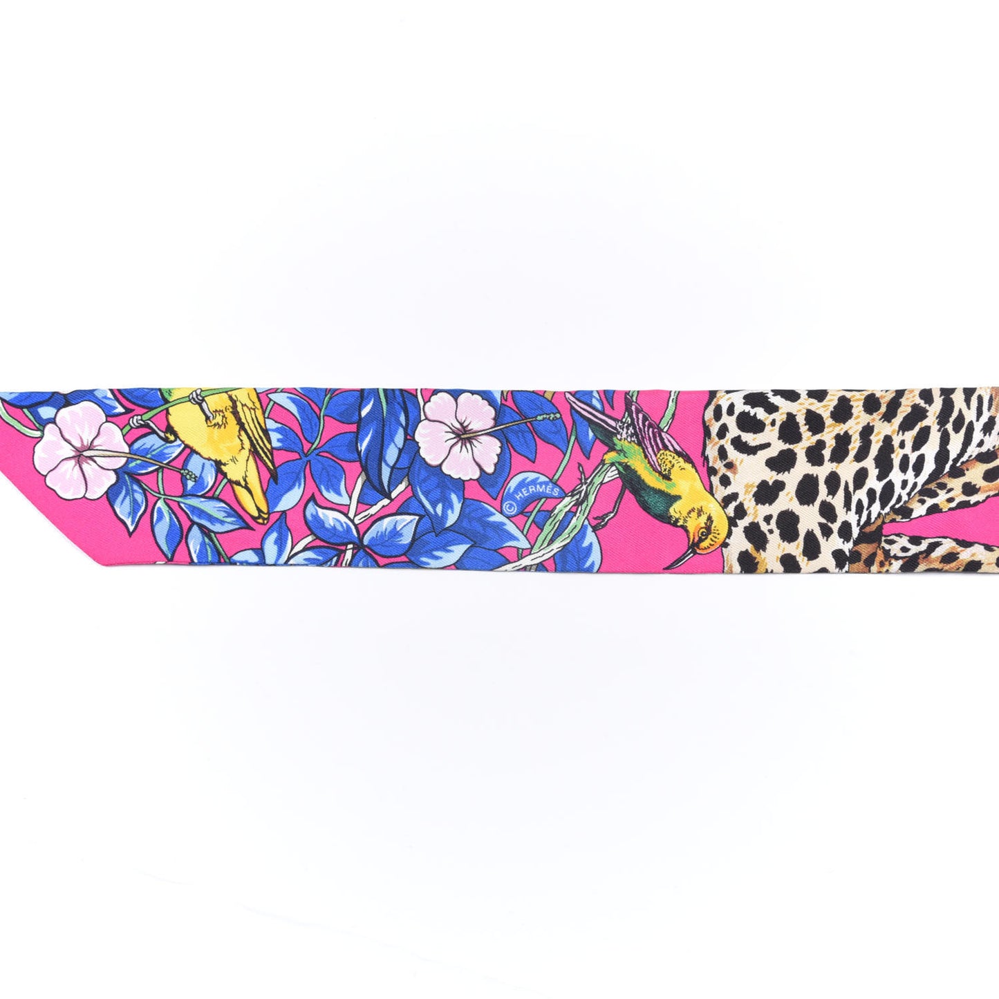 Silk Jungle Love Love Twilly Rose Vif Bleu Roy