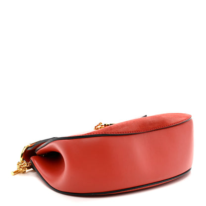 Chloe Suede Smooth Calfskin Drew Shoulder Bag Poppy 4 of 13