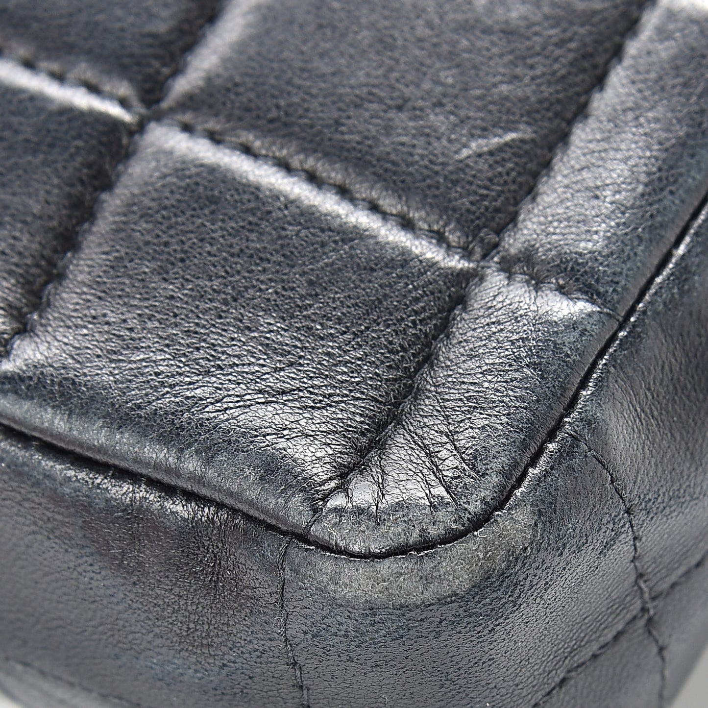 Lambskin East West Chocolate Bar Flap Black