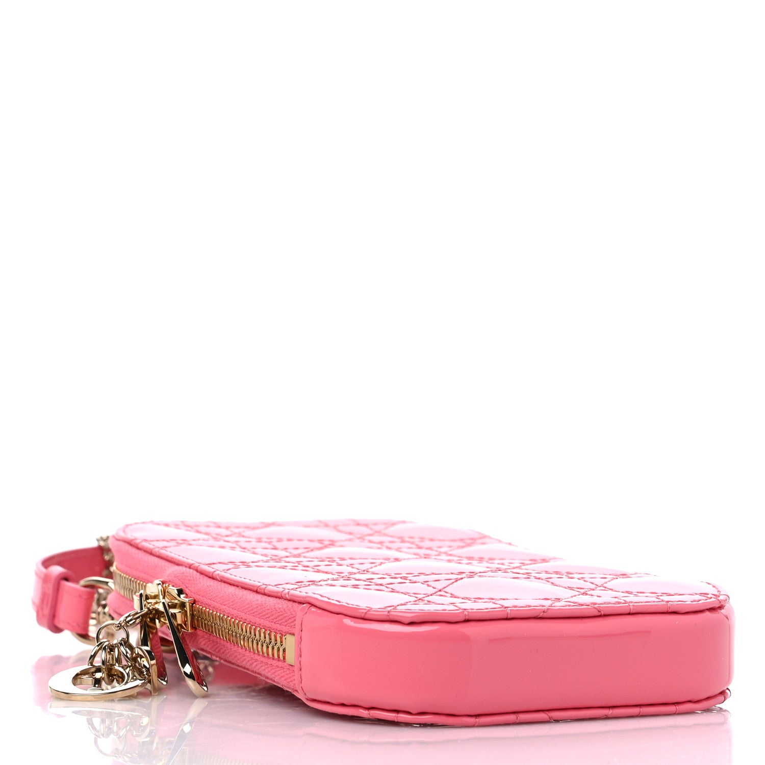 Christian Dior Patent Cannage Lady Dior Phone Holder 4 of 9