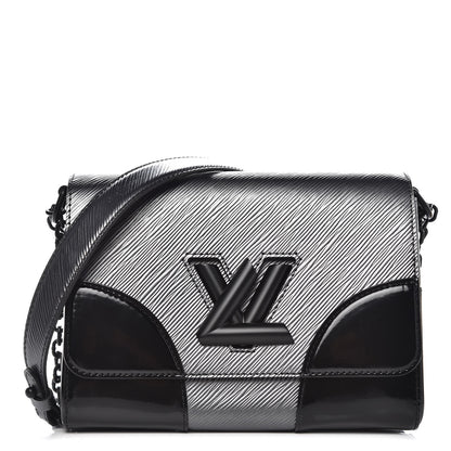 Louis Vuitton Epi Patent Twist Shoulder Bag MM Anthracite Nacre 1 of 6