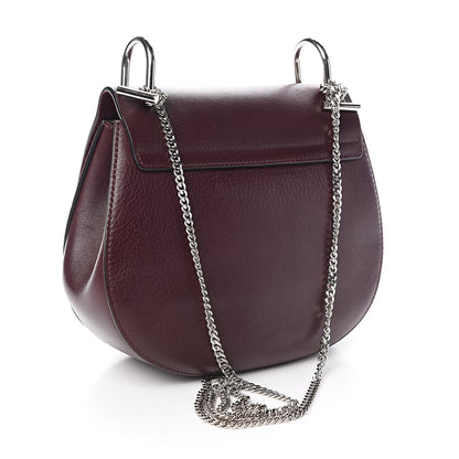 Chloe Suede Smooth Calfskin Drew Shoulder Bag Dark Purple 3 of 13