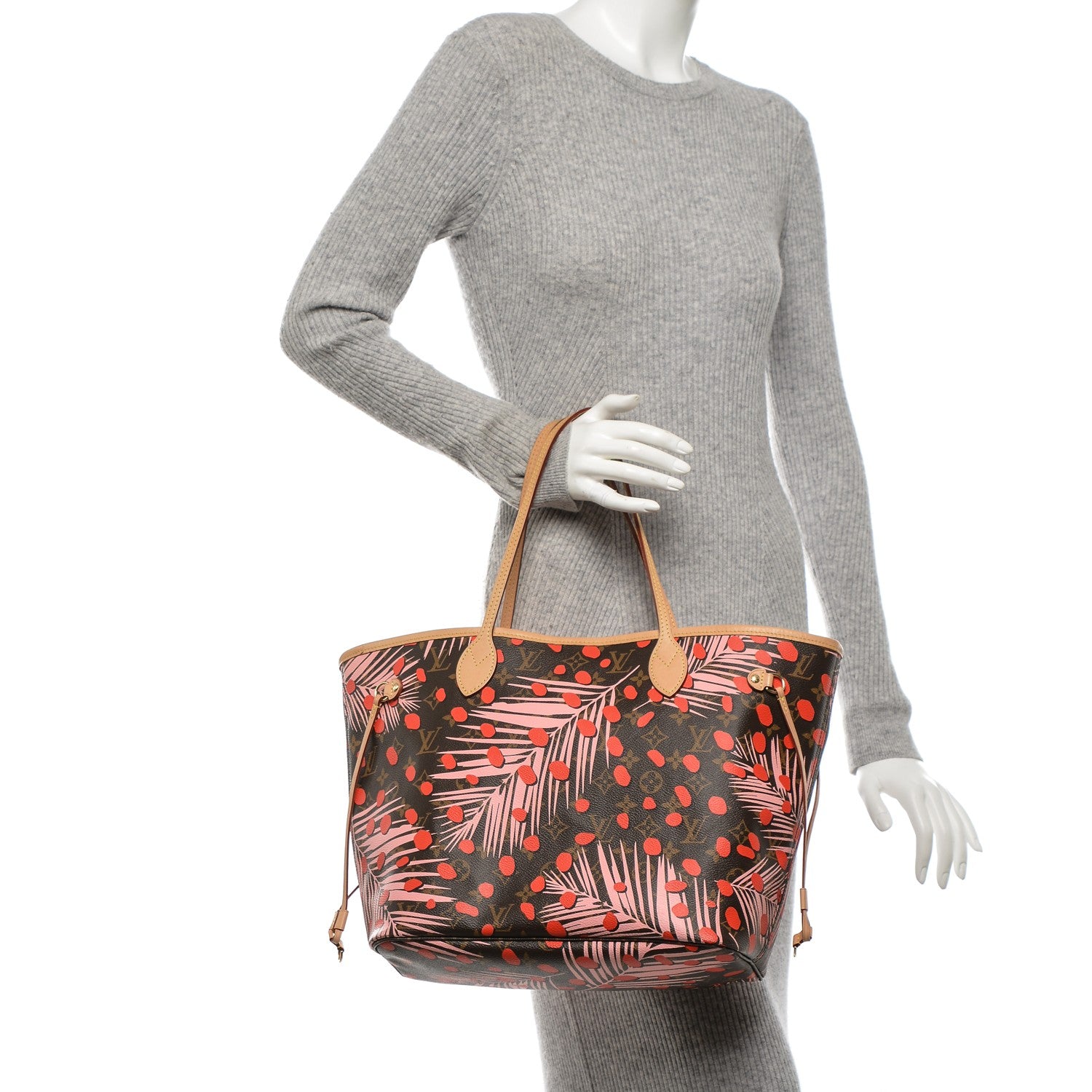 Louis Vuitton Monogram Jungle Dots Neo Neverfull MM Sugar Pink Poppy 2 of 6