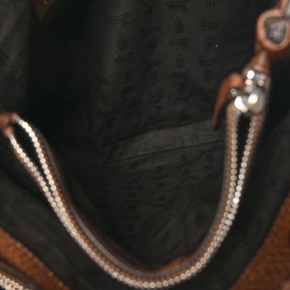 Gucci Pebbled Calfskin Large Bamboo Bar Tote Brown 5 of 11