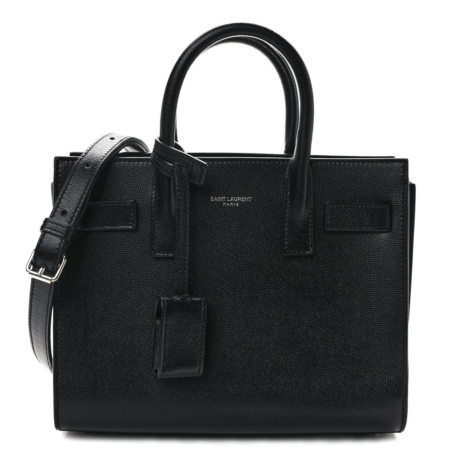 Saint Laurent Grained Calfskin Nano Sac De Jour Black 1 of 12