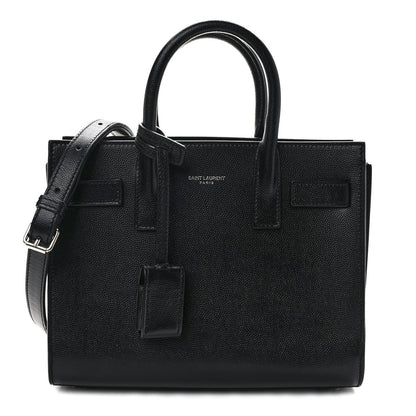 Saint Laurent Grained Calfskin Nano Sac De Jour Black 1 of 12