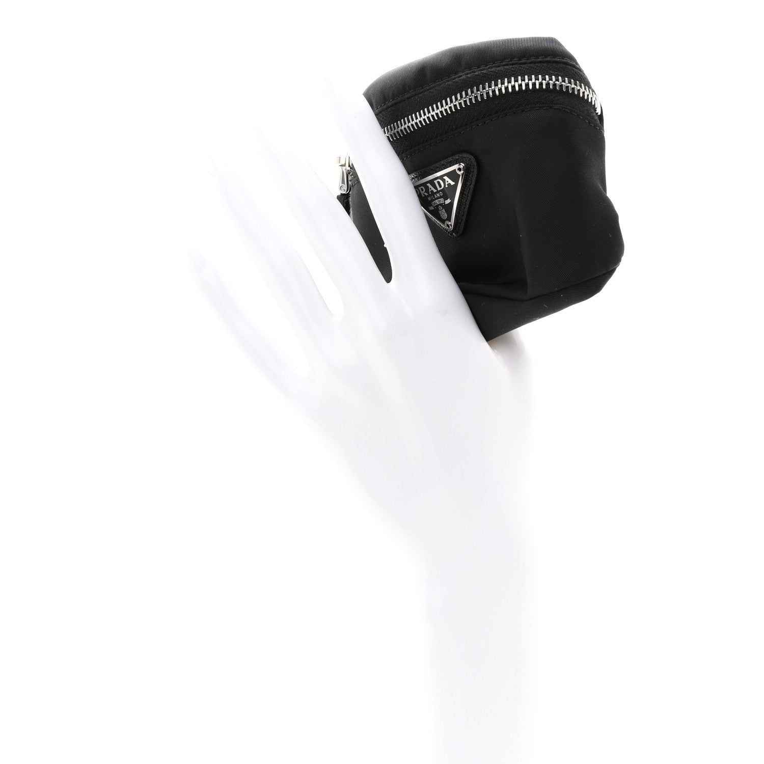 Prada Tessuto Nylon Wrist Pouch Black 2 of 9