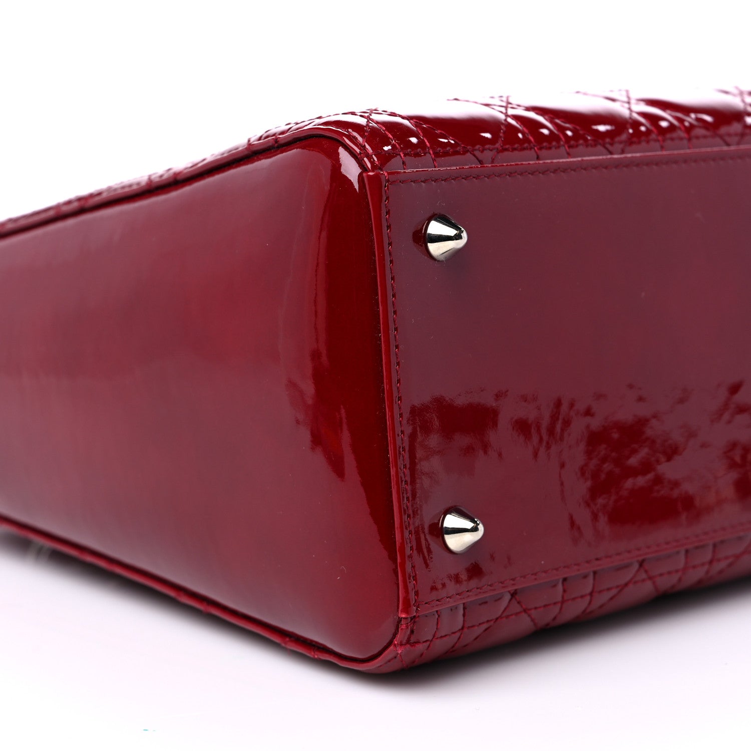 Christian Dior Patent Cannage Medium Lady Dior Red 8 of 9
